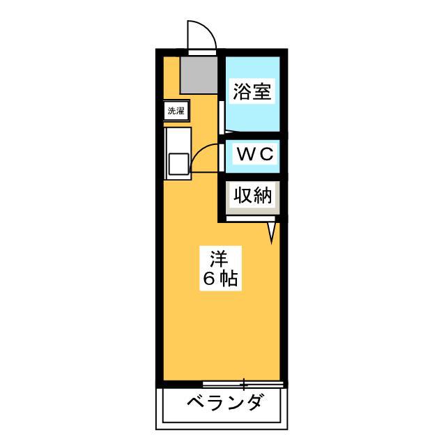 エミナコレージュI(ワンルーム/2階)の間取り写真