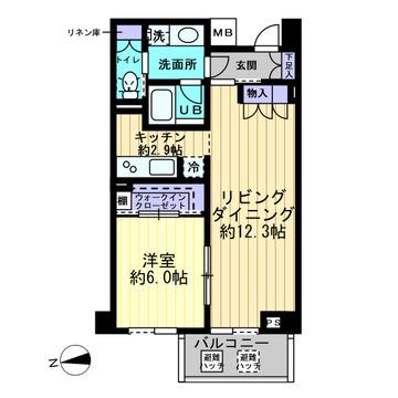 アプリーレ大森山王(1LDK/2階)の間取り写真