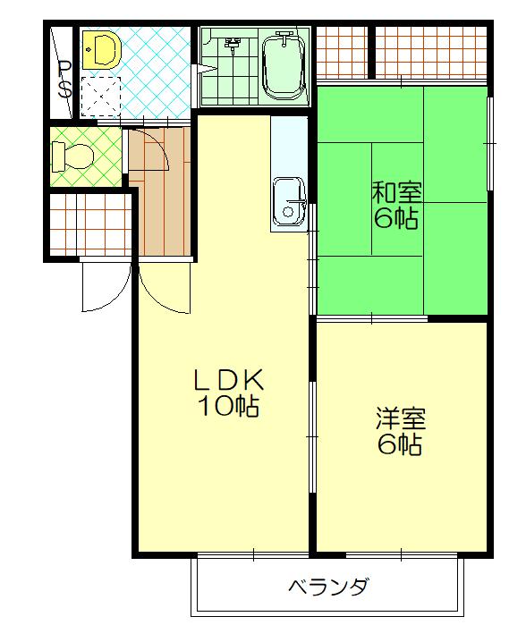 エルドラード(2LDK/2階)の間取り写真
