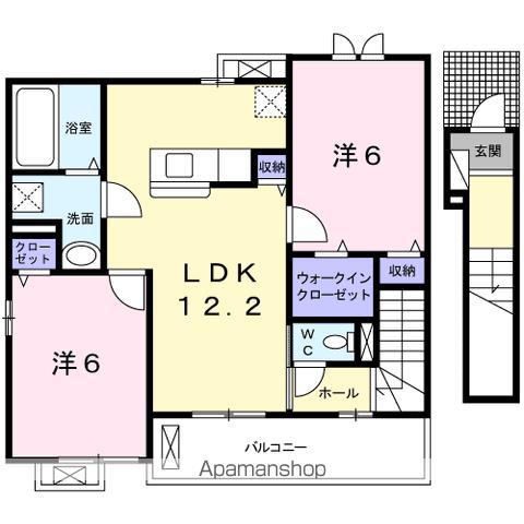 ステラ ガーデン(2LDK/2階)の間取り写真