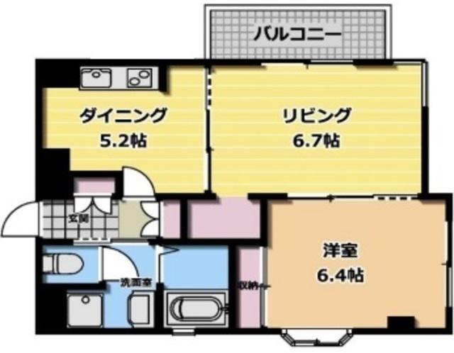 石田ビル(2DK/4階)の間取り写真