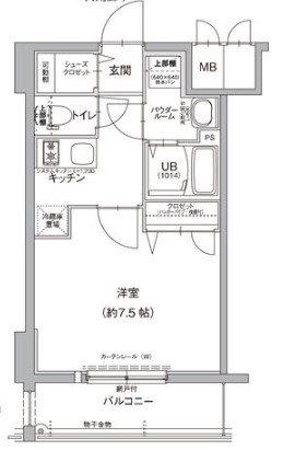 エスリード大須デュオ(1K/4階)の間取り写真