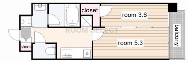 S-RESIDENCE烏森AUREATE(2K/7階)の間取り写真