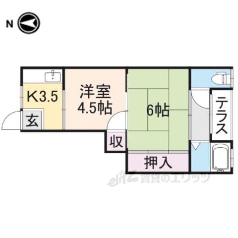 グランコート2番館(2K/3階)の間取り写真
