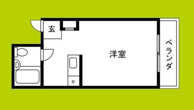 グランドハイツ東小橋(ワンルーム/7階)の間取り写真