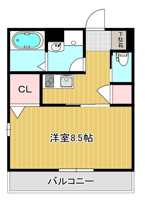 NOWHOUSE有馬(1K/1階)の間取り写真