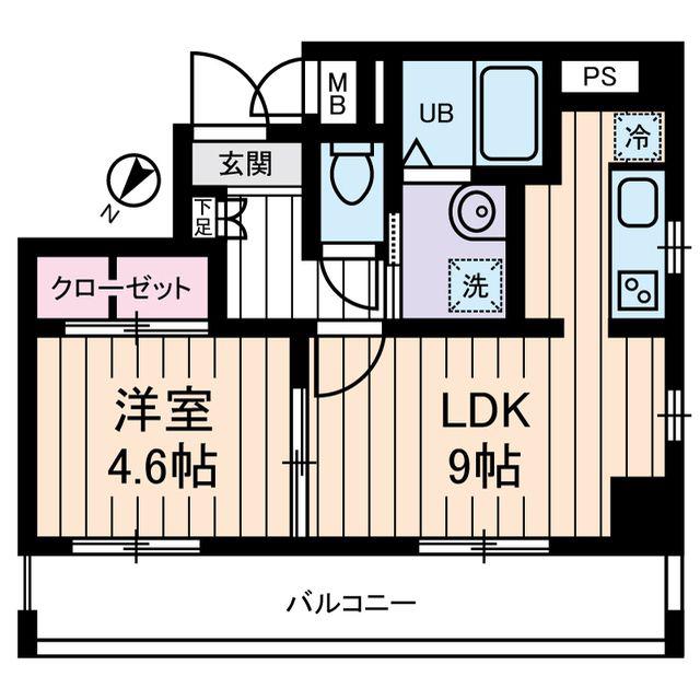 プレデパルク3(1LDK/5階)の間取り写真