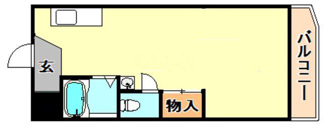 甲南サンコーポラス(ワンルーム/4階)の間取り写真
