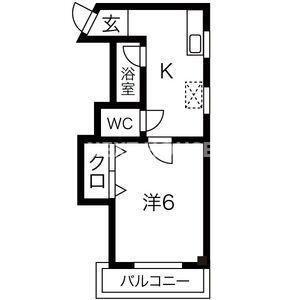 豊グランドハイツ(1K/5階)の間取り写真