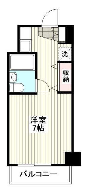 ルクレ青葉台(ワンルーム/1階)の間取り写真