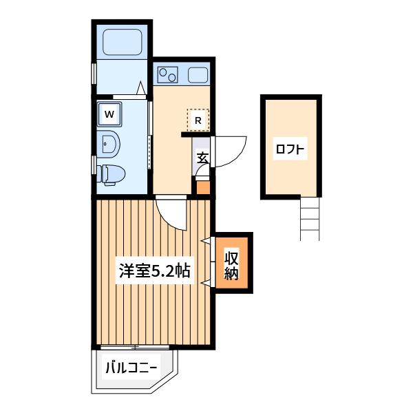 アイズ鹿島田ラインサイド(1K/1階)の間取り写真