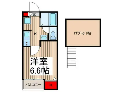 ルレーブ成増(1K/3階)の間取り写真