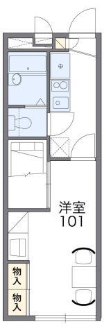 レオパレスクラージュ下福元(1K/2階)の間取り写真