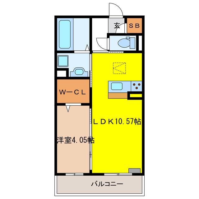 GRACE(1LDK/1階)の間取り写真