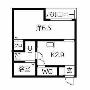 AMBITION西保木間(1K/2階)の間取り写真
