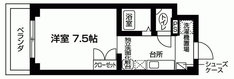 エスペランサ(ワンルーム/3階)の間取り写真