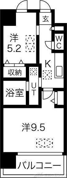 ノース VILLAGE BIRTH PLACE(2K/4階)の間取り写真