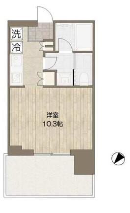 BRILLIA TOWER 浜離宮(1K/14階)の間取り写真