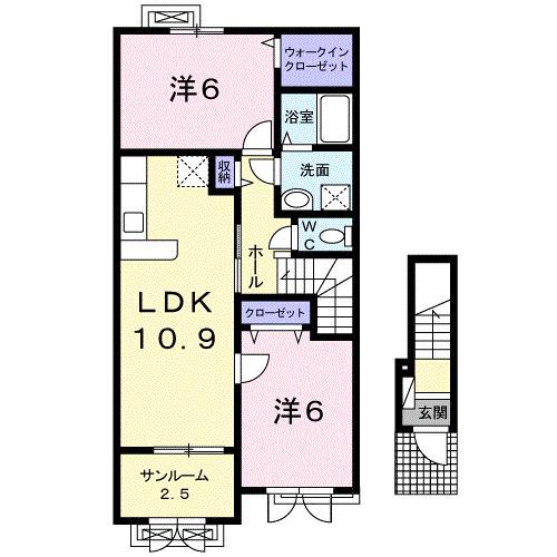 コウリッチ(2LDK/2階)の間取り写真