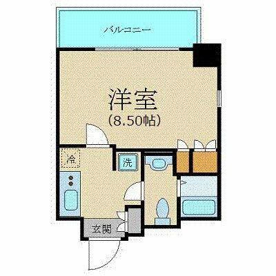 プラーズタワー東新宿ビル(1K/18階)の間取り写真