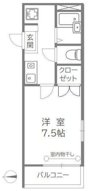 カオパレス ナンバー23(1K/1階)の間取り写真