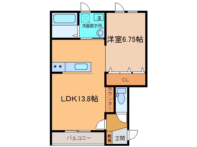 シュペル(1LDK/3階)の間取り写真