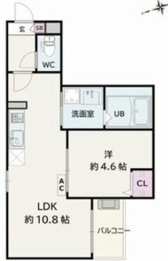 JACK ICHIBANII(1LDK/3階)の間取り写真