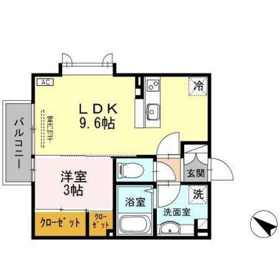 J-HOUSE エクセレント(1LDK/1階)の間取り写真