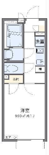 クレイノシャーロック ホーム(1K/2階)の間取り写真