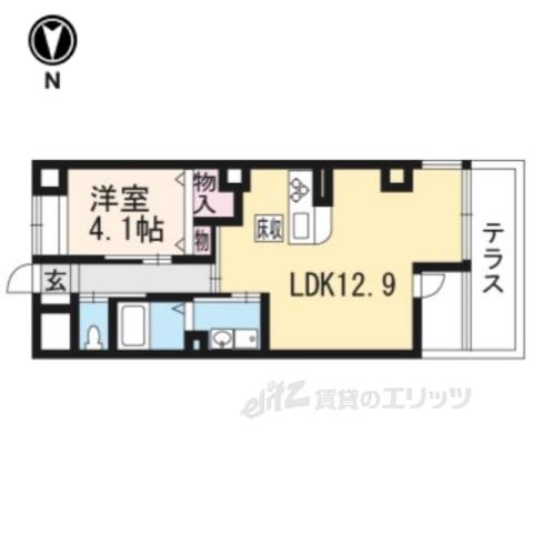 パラシオレイ(1LDK/2階)の間取り写真