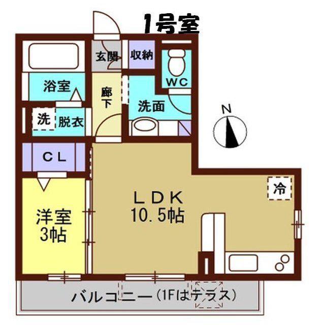 アトリエ ドゥ(1LDK/3階)の間取り写真