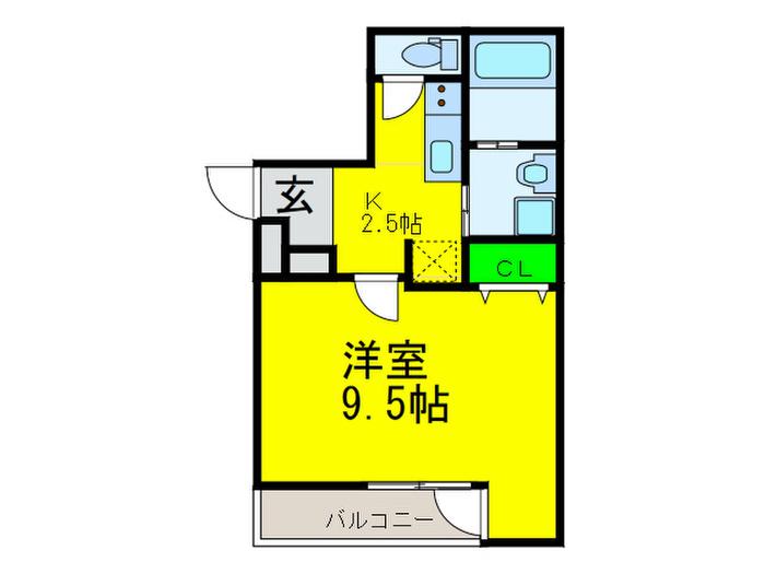 フジパレス山之内VI番館(1K/3階)の間取り写真