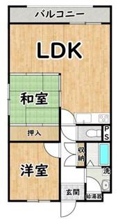 クリーンピア西飾磨(2LDK/5階)の間取り写真