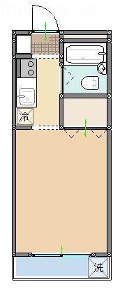 ビューパレー久喜(ワンルーム/1階)の間取り写真