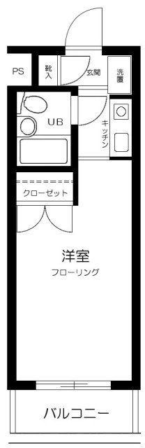 スカイコート高円寺第3(1K/3階)の間取り写真