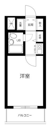 ライオンズマンションお花茶屋駅前通(1K/4階)の間取り写真