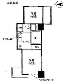 パークヒルズ東高円寺(2K/4階)の間取り写真