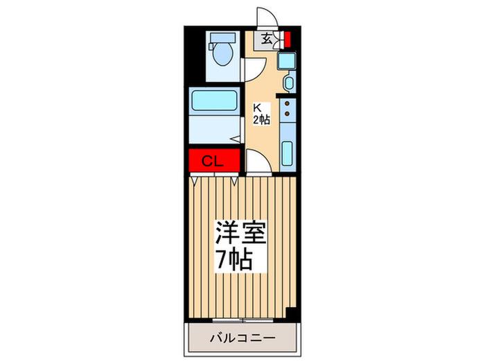 脇田町アーバンS(1K/7階)の間取り写真