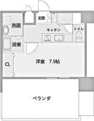 クレシェール大須(1K/9階)の間取り写真