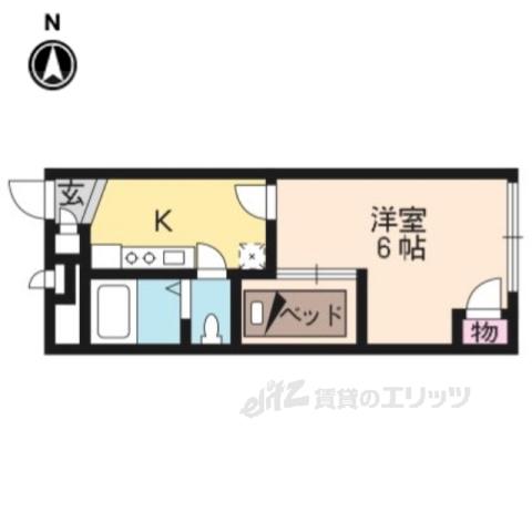 レオパレスクリエイティブAGE(1K/2階)の間取り写真