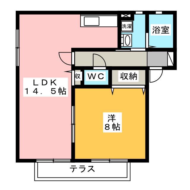 コンフォール(1LDK/1階)の間取り写真