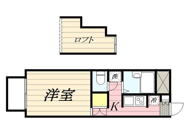 アミティエ(1K/2階)の間取り写真