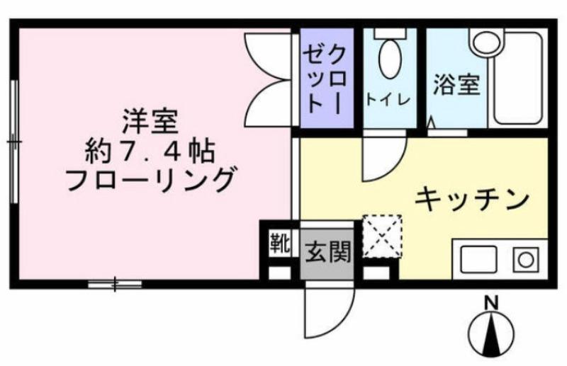 野瀬の家(1K/1階)の間取り写真