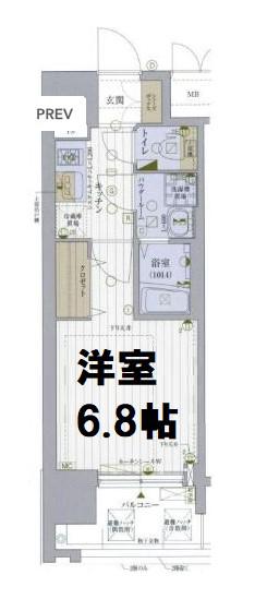 レジュールアッシュ九条(1K/5階)の間取り写真
