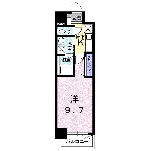 メゾン ド プラシード(1K/3階)の間取り写真