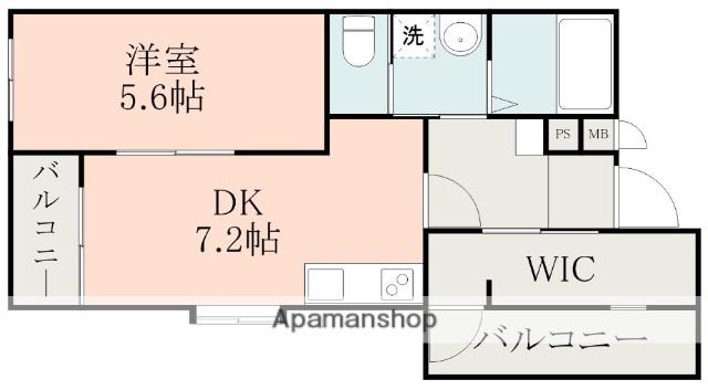 グランドレジデンス小松原(1DK/5階)の間取り写真