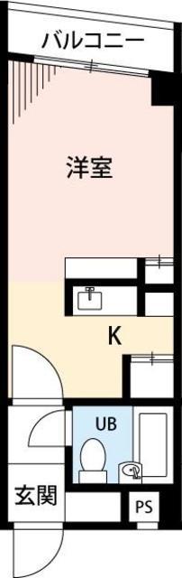 ウィンドお花茶屋(ワンルーム/1階)の間取り写真