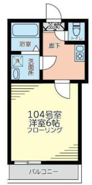 エルガラン(1K/3階)の間取り写真