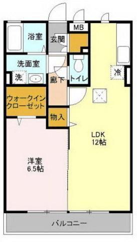 エクセル(1LDK/2階)の間取り写真