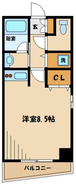 アーバンコート南烏山(ワンルーム/3階)の間取り写真